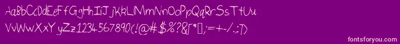 Isukaletters Font – Pink Fonts on Purple Background