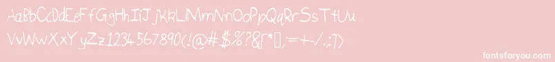 フォントIsukaletters – ピンクの背景に白い文字