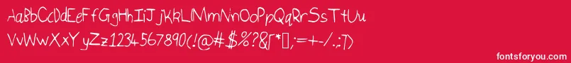 Isukaletters Font – White Fonts on Red Background