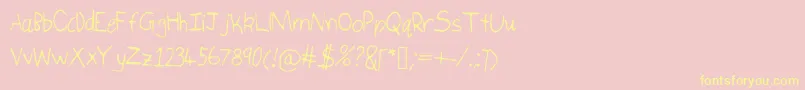Isukaletters Font – Yellow Fonts on Pink Background