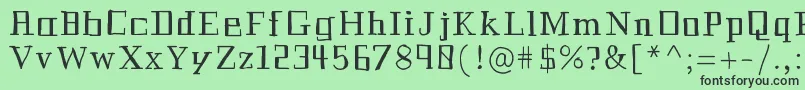 Historian-fontti – mustat fontit vihreällä taustalla