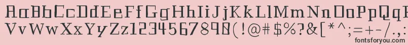 フォントHistorian – ピンクの背景に黒い文字