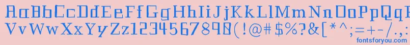 Historian Font – Blue Fonts on Pink Background
