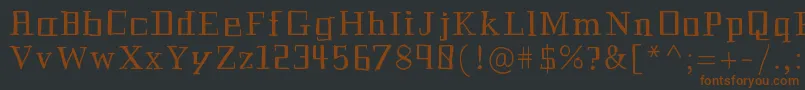 Historian-fontti – ruskeat fontit mustalla taustalla