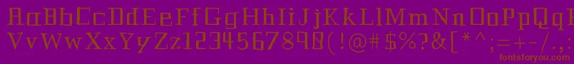Historian-Schriftart – Braune Schriften auf violettem Hintergrund