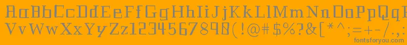 Historian-fontti – harmaat kirjasimet oranssilla taustalla