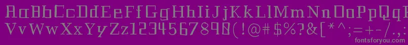フォントHistorian – 紫の背景に灰色の文字
