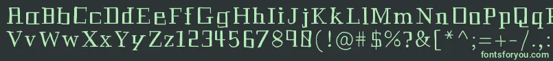 Historian-fontti – vihreät fontit mustalla taustalla