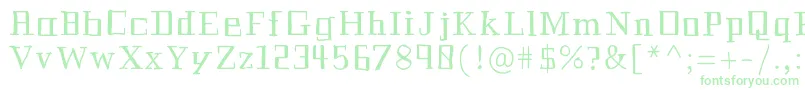 フォントHistorian – 白い背景に緑のフォント