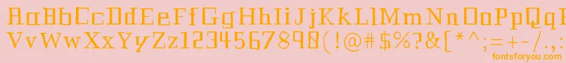 Historian Font – Orange Fonts on Pink Background
