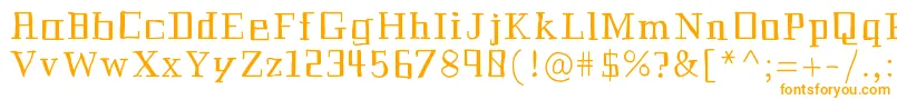 Historian-Schriftart – Orangefarbene Schriften auf weißem Hintergrund