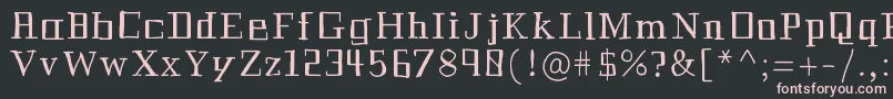 フォントHistorian – 黒い背景にピンクのフォント