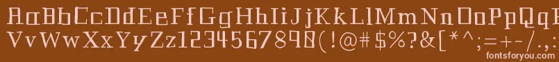 Historian-fontti – vaaleanpunaiset fontit ruskealla taustalla