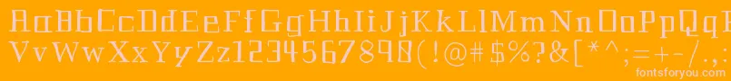 フォントHistorian – オレンジの背景にピンクのフォント