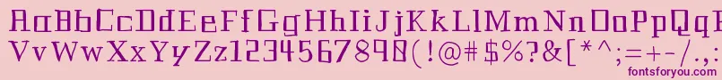 フォントHistorian – ピンクの背景に紫のフォント