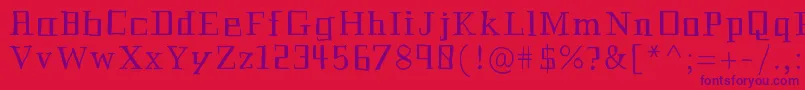 フォントHistorian – 赤い背景に紫のフォント