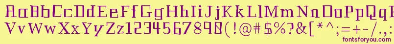 Шрифт Historian – фиолетовые шрифты на жёлтом фоне