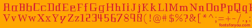Historian Font – Red Fonts on Orange Background