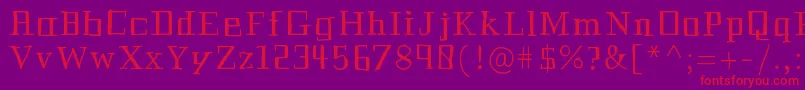 Historian-fontti – punaiset fontit violetilla taustalla