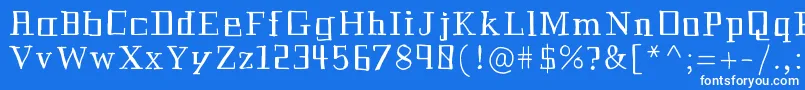 Шрифт Historian – белые шрифты на синем фоне