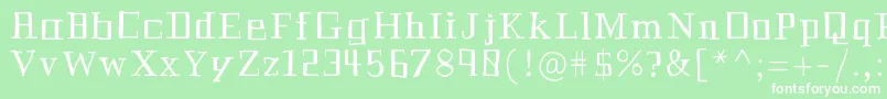 フォントHistorian – 緑の背景に白い文字