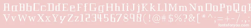 フォントHistorian – ピンクの背景に白い文字