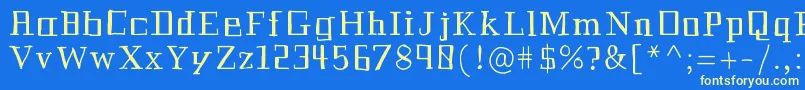 Czcionka Historian – żółte czcionki na niebieskim tle