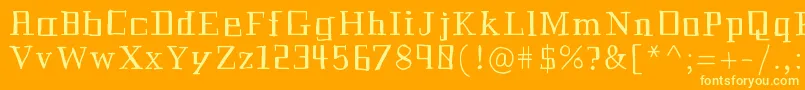 Historian Font – Yellow Fonts on Orange Background