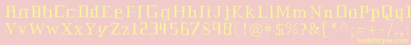 Historian-fontti – keltaiset fontit vaaleanpunaisella taustalla