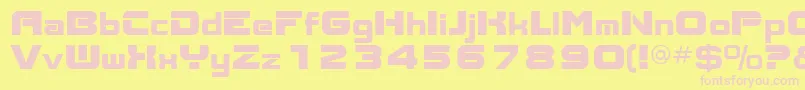 Accent Font – Pink Fonts on Yellow Background