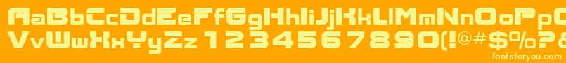 Accent Font – Yellow Fonts on Orange Background