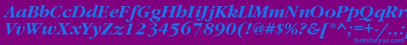 GaramondattBolditalic Font – Blue Fonts on Purple Background