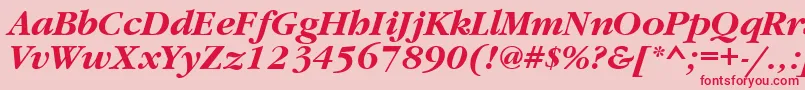 GaramondattBolditalic Font – Red Fonts on Pink Background