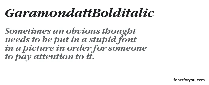 GaramondattBolditalic Font