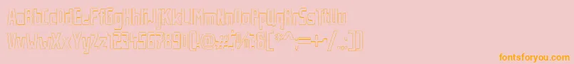 StahlbetontraegerOutline-Schriftart – Orangefarbene Schriften auf rosa Hintergrund