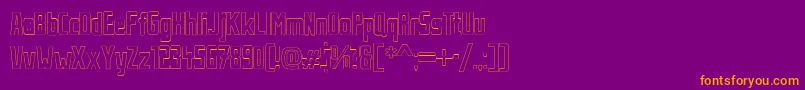 StahlbetontraegerOutline Font – Orange Fonts on Purple Background