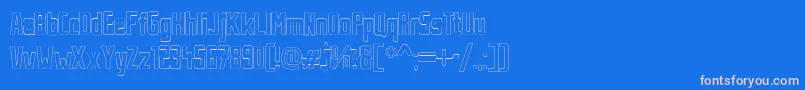 StahlbetontraegerOutline Font – Pink Fonts on Blue Background