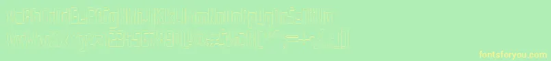 StahlbetontraegerOutline Font – Yellow Fonts on Green Background