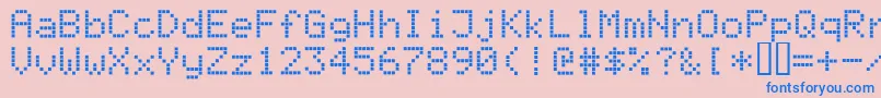 Register Font – Blue Fonts on Pink Background