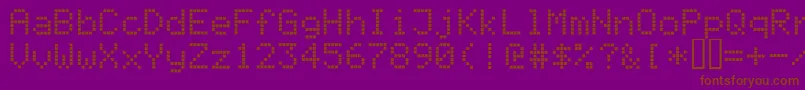 フォントRegister – 紫色の背景に茶色のフォント