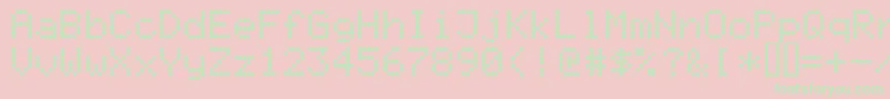 Register Font – Green Fonts on Pink Background