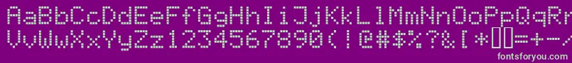 Register Font – Green Fonts on Purple Background