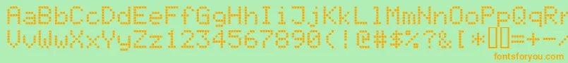 Register Font – Orange Fonts on Green Background