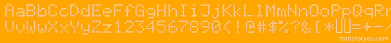 フォントRegister – オレンジの背景にピンクのフォント