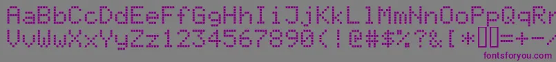 Register-Schriftart – Violette Schriften auf grauem Hintergrund