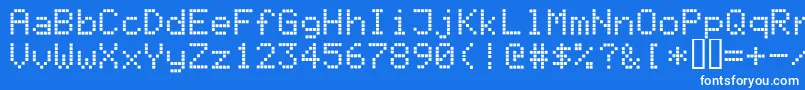 Register Font – White Fonts on Blue Background