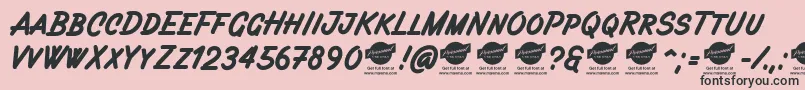 Filbertbrushcapsdemo Font – Black Fonts on Pink Background