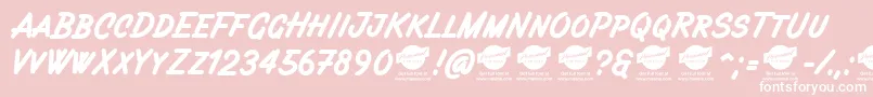 Filbertbrushcapsdemo Font – White Fonts on Pink Background