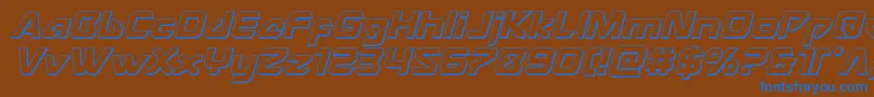 Usangel3Dital Font – Blue Fonts on Brown Background