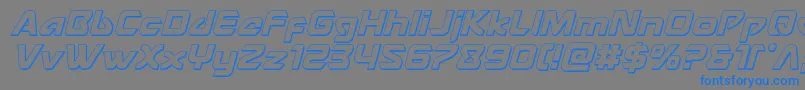 Usangel3Dital Font – Blue Fonts on Gray Background